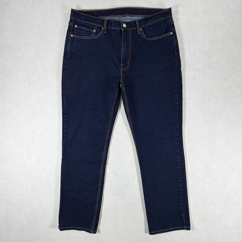 Levis 514 Straight Fit Jeans Mens 36x30 Dark Indigo Stretch Denim EUC